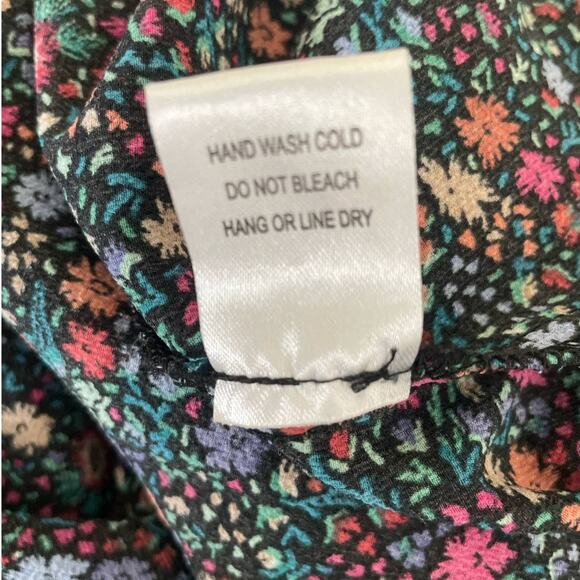 Chloe & Katie Women Crop Top XS Floral Print Wrap Y2K Retro Boho Hippie Festival - Picture 7 of 9